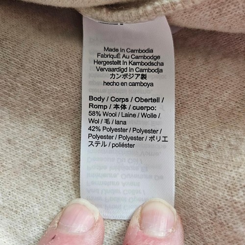 Women's J. Crew Cream Long Sleeve Pockets Wool Blend Button Down Shirt Jacket M - Picture 6 of 6