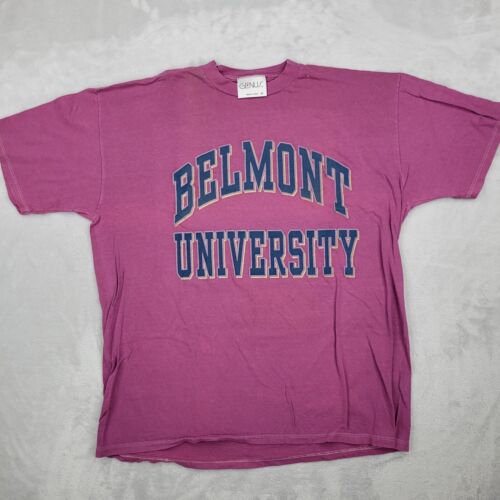 Belmont University Shirt Mens XL Vintage Made In USA Made College School 3D Puff