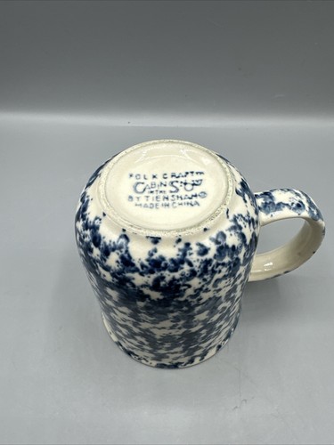 Taza de café de gres de cabaña en la nieve artesanía popular Tienshan taza de té puntos rojos - Imagen 11 de 11