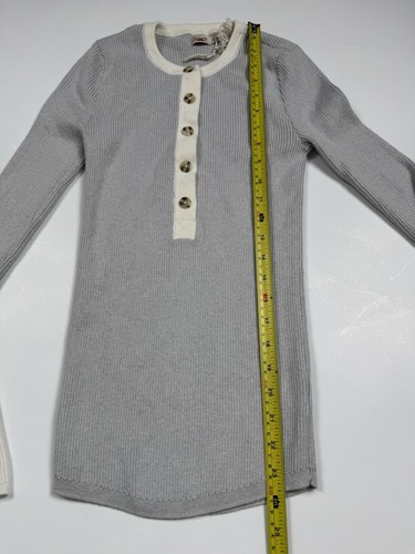 Faherty Sweater Mikki Henley Cashmere Organic Cotton Ribbed $168 Womens XS NEW - Picture 7 of 11