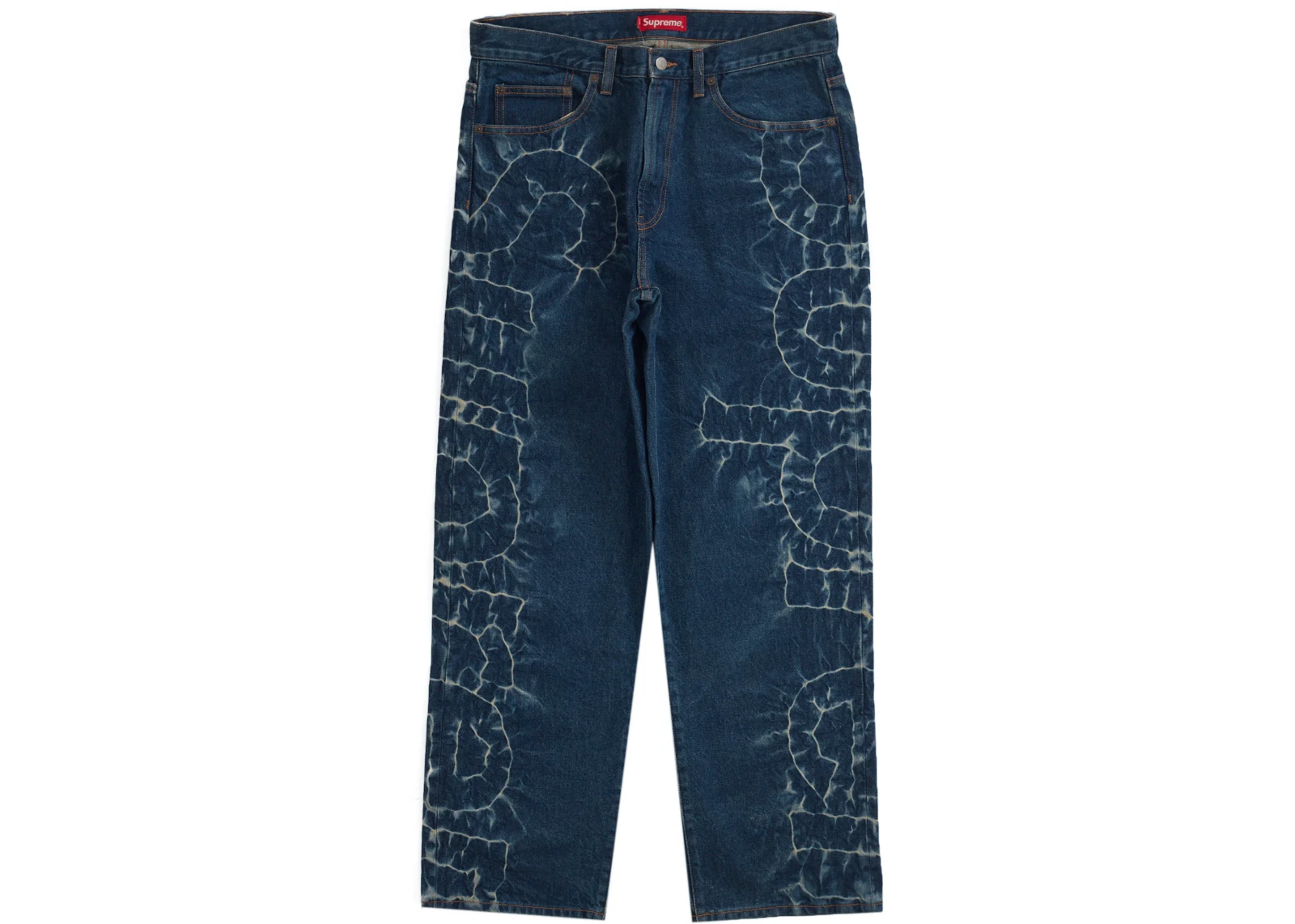 Supreme 23SS SHIBORI LOOSE FIT JEAN rigide indigo 32