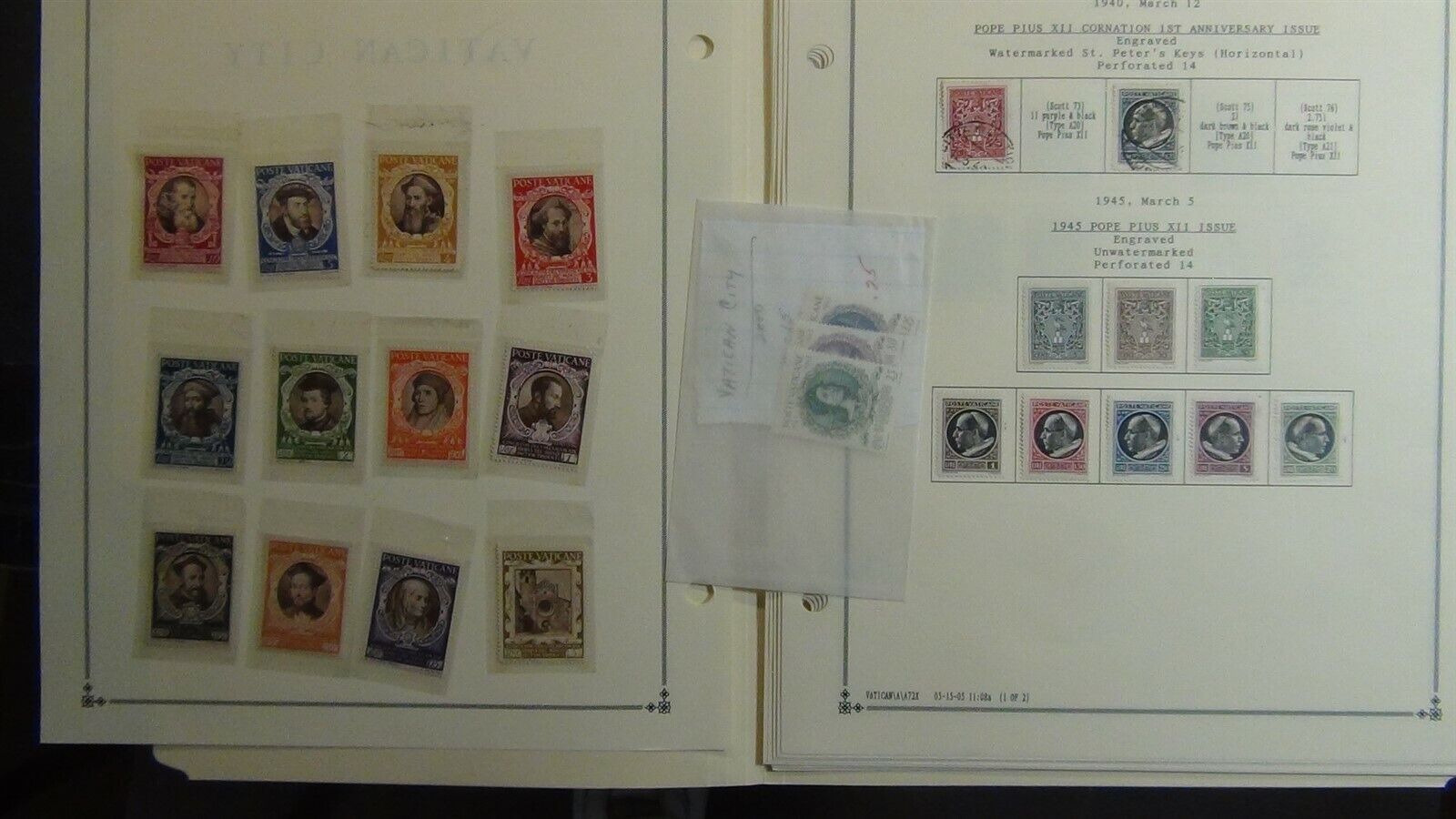 Vatican stamp collection Regular dealer on printed Scott w Int'l pages Max 86% OFF est# 19