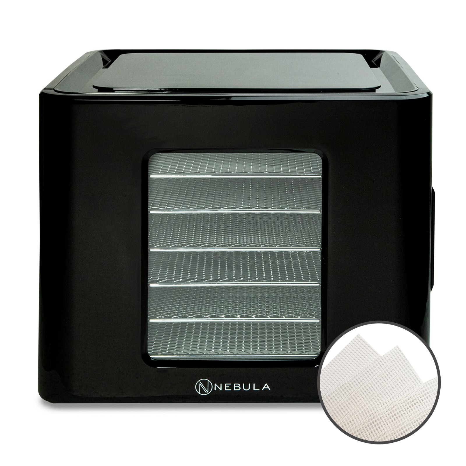 Nebula Food Dehydrator Bundle with 6 Stainless Steel Trays & 6 Dehydrator Sheets