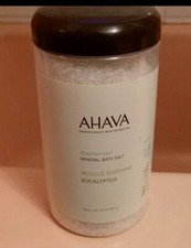 Ahava Mineral Bath Salts Soothing Eucalyptus Scent Dead Sea Salt 32 oz