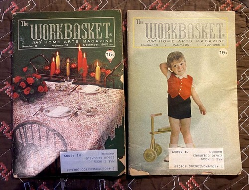 Lot of 10 Vintage Workbasket Magazine 1965, Knitting, Crochet, Tatting and More - Picture 2 of 6