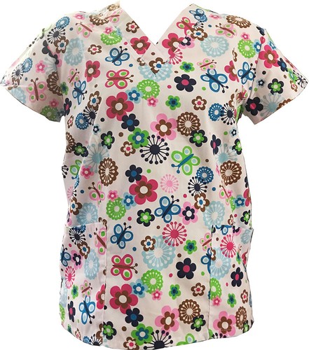 365 Work & Wear Women's Fashion Medical Nursing Scrub Tops - Picture 15 of 54