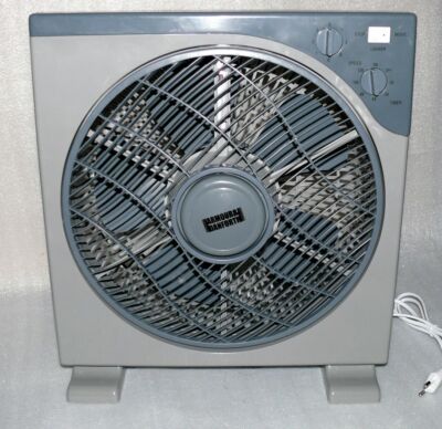 A&D TMX3454 Boden Box Ventilator 35W 3Stufen Ø35cm 120Min Timer OSZ Grau