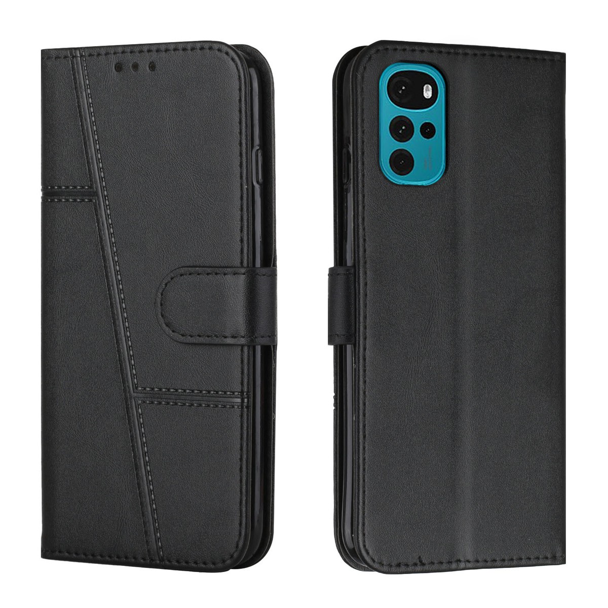 KANVOOS Cover Per Moto E20 / E30 / E40, Custodia A Libro In Pelle PU Con Silicone TPU, Antiurto Flip Caso Portafoglio Per Motorola Moto E20 / E30 / E40 (Oro Rosa - Foto 9