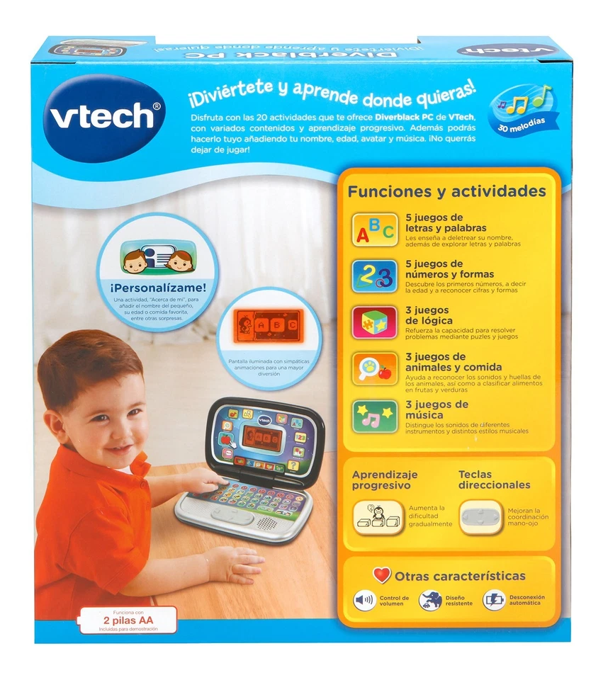 VTech Diver PC Handheld Games For Kids ‎3 Years and Up Black/Grey NEW (SPANISH) - Image 3 of 4