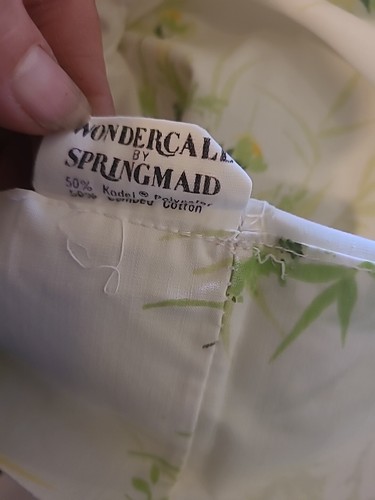 Vintage Queen Size Flat Sheet Springmaid Floral 2 Pillowcase 3pc Wondercale - Picture 5 of 10