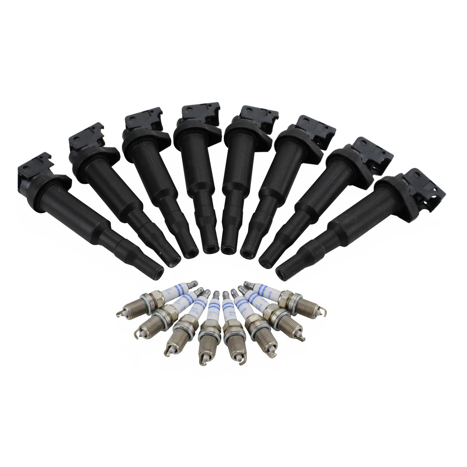 Conjunto de bobinas de ignição 8 OEM BOSCH +8 kit de velas de ignição para BMW 550i 650i 750i 750Li X5 - Imagem 2 de 3