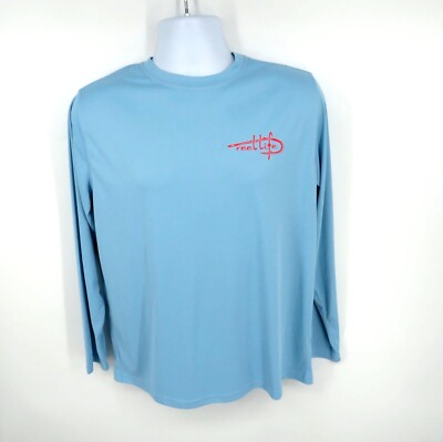 Reel Life Sun Ray Defender Long Sleeve Shirt Sky Blue UPF 50+