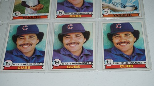 Lot 9 1979 Topps Baseball Cards protective sleeve(s) Keith Hernandez, Ron Guidry - Picture 4 of 8