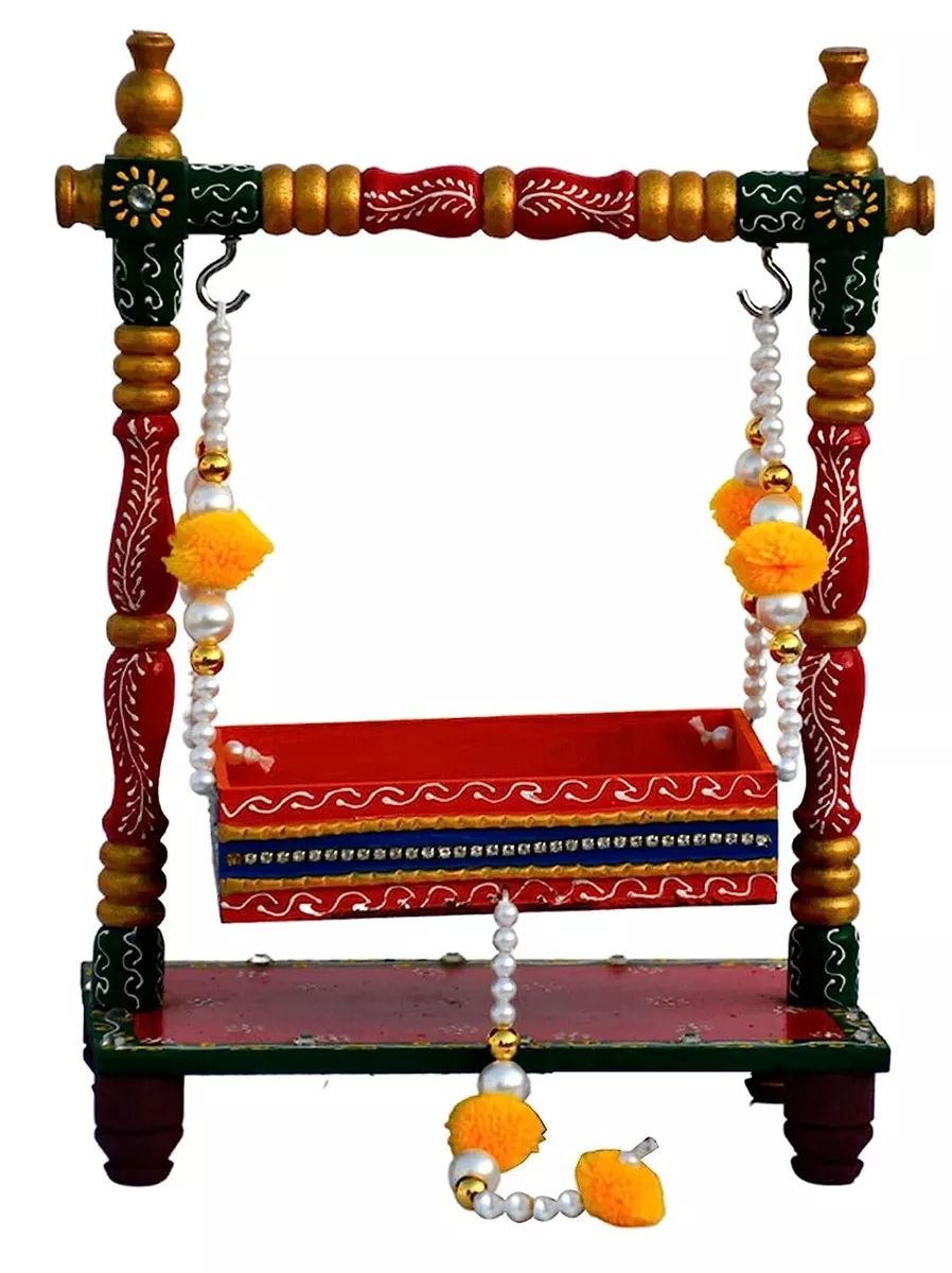 Handmade Decorative Wooden Jhula for Laddu Gopal Kanha Ji US eBay