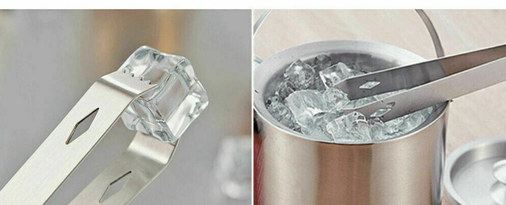 STAINLESS STEEL ICE CUBES TONG SUGAR CUBES BUFFET BAR LEMON SLICES 6"" 16cm