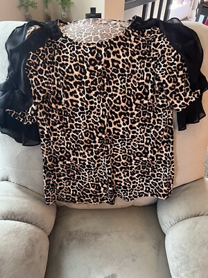 Bold Elements Women s Size Large Cheetah Blouse