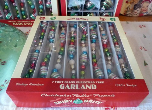 NEW Shiny Brite 7 Foot Glass Christmas Tree GARLAND!~Christopher Radko~NIB~2020 - Picture 2 of 8
