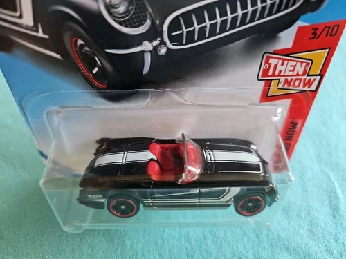 Corvette 2018 Hot Wheels '55 negro 45/365 gran tarjeta entonces y ahora - Imagen 3 de 4