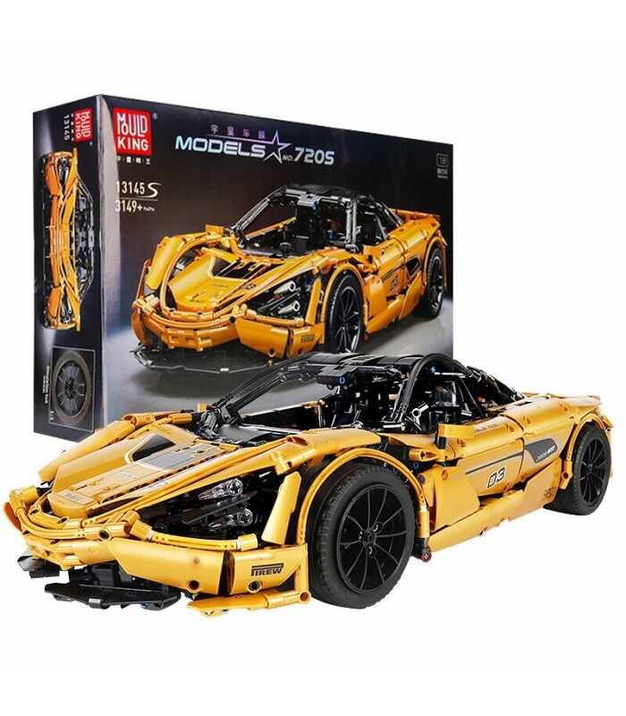Mould King Supercar Car Golden 3149pc Remote Control 13145S+D