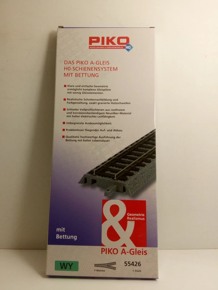 PIKO 55426 Binario A-Gleis con massicciata, Scambio A Y 30°/R9 - Immagine 2 di 2