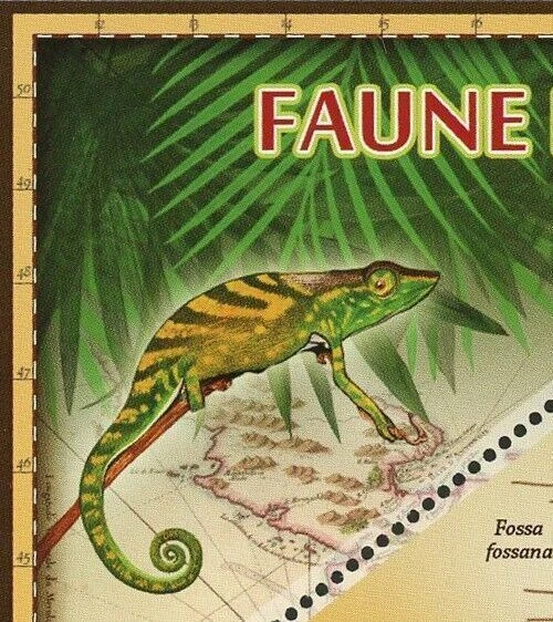 Fossa Fossana Stamp Fauna Wild Animal Souvenir Sheet Mint NH - Image 4 of 4