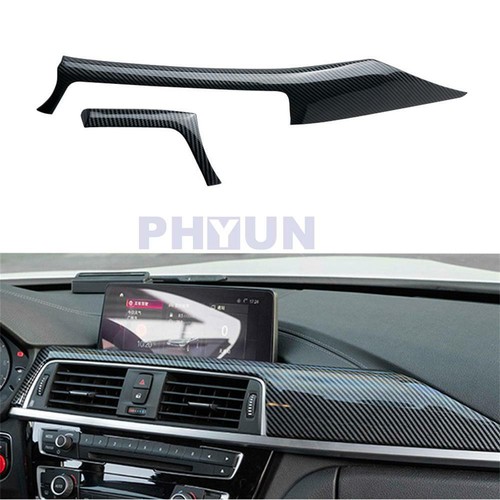 Carbon Fiber Look Center Console Dashboard Panel Trim For BMW 3 Series 2012-2018 - Picture 2 of 8