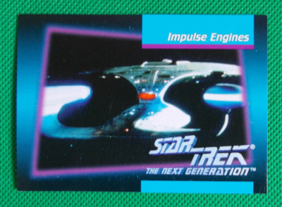 Star Trek The Next Generation Karte, Impulse Engines Nr. 50 - 6,5 x 9 cm