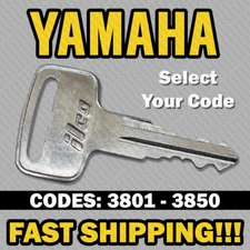 Yamaha Motorcycle Replacement Keys Cut to Your Code 3801 - 3850