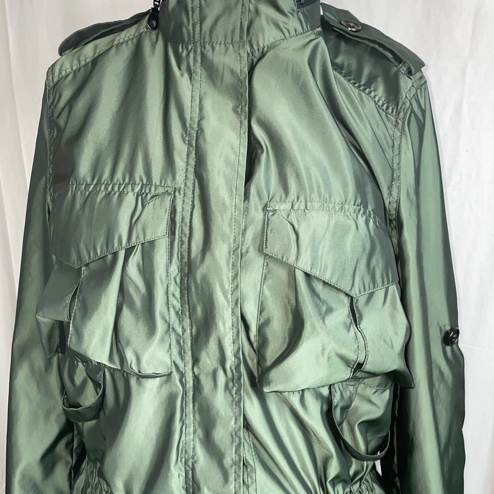 GET Women's anorak jacket dark olive green , size Medium, lined, zipper NEW!$179 - Image 2 of 4