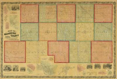 18'' x 24'' 1860 Map Of Mahoning County Of Ohio