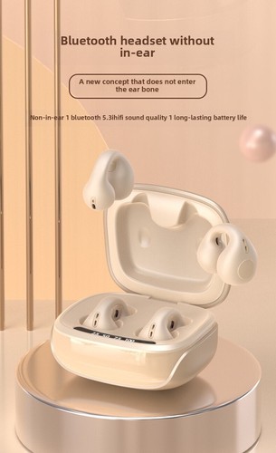 Hot JX80 Klips do uszu Bezprzewodowe słuchawki Bluetooth z inteligentnym wyświetlaczem cyfrowym - Zdjęcie 12 z 27
