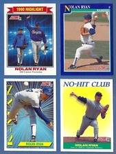 4 Nolan Ryan 1991 score Cards 417 Highlights 686 K-Man 4 Base 701 No Hitter Club