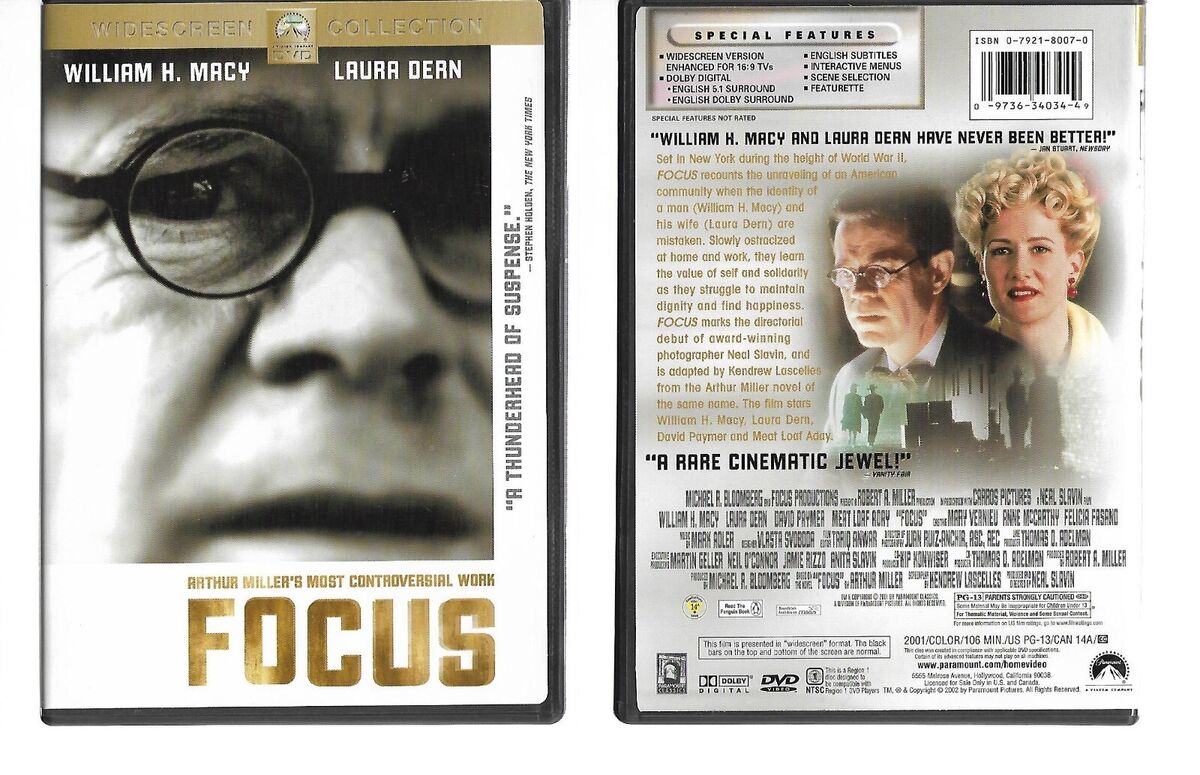 Focus (LIKE NEW DVD) William H Macy, Laura Dern, Meatloaf Aday, David Paymer Focus (LIKE NEW DVD) William H Macy, Laura Dern, Meatloaf Aday, David Paymer