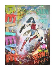 Wonder-woman - Believe, Limited Edition On Canvas, Signed, Pop Art, Comics