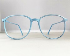 VINTAGE BELLE QUALITE ELAN SKY BLUE CARBON EYEGLASS FRAMES NOS JAPAN 53  55mm