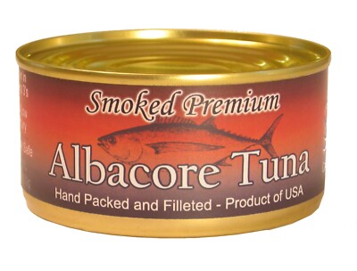 Captain Jake's Premium USA Canned Smoked Albacore Tuna 6 pack of 6 ounce cans