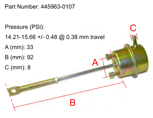 NEW OEM Garrett TB28 Turbo Actuator Chaocai CY4100 JAC CY4102BZQ 445963-0107 - Bild 3 von 3
