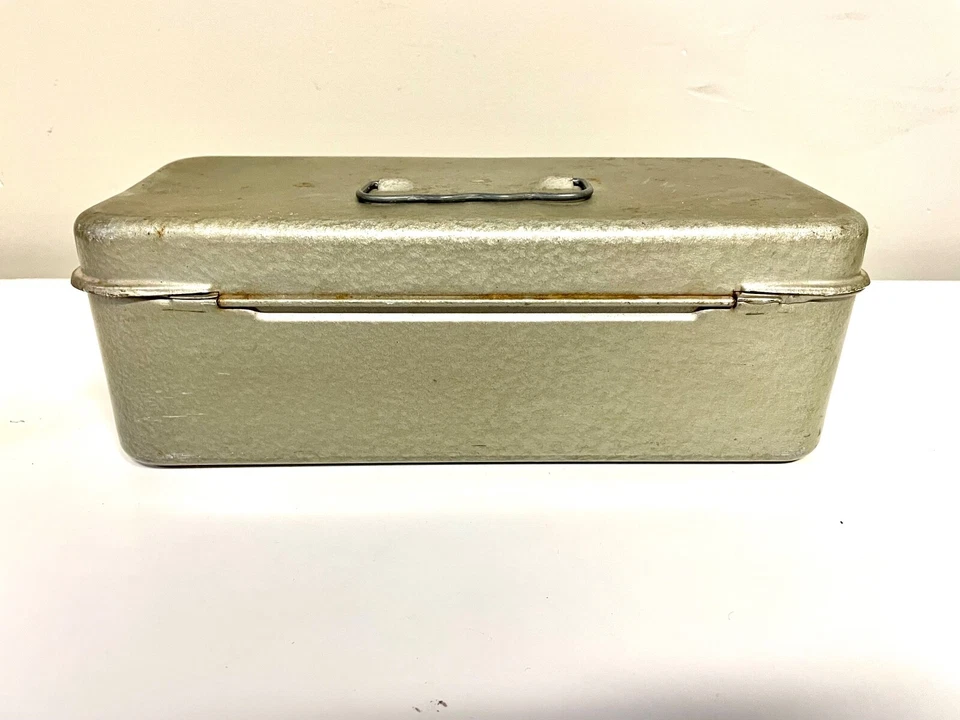 Caja de cerradura Excelsior 1964 vintage Stamford Conn caja de aparejos de metal sin llave Foto 4 de 4