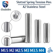 M1.5 M2 - M4 A2 Stainless Steel Slotted Spring Tension Pins Sellock Roll Pins