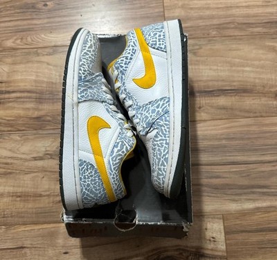 NIKE AIR JORDAN 1 RETRO LOW OG WEST SIDE COAST WHITE YELLOW UNC BLUE CEMENT 8.5
