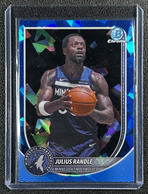 JULIUS RANDLE 2025 BOWMAN CHROME SAPPHIRE #BCV-183 REFRACTOR TIMBERWOLVES