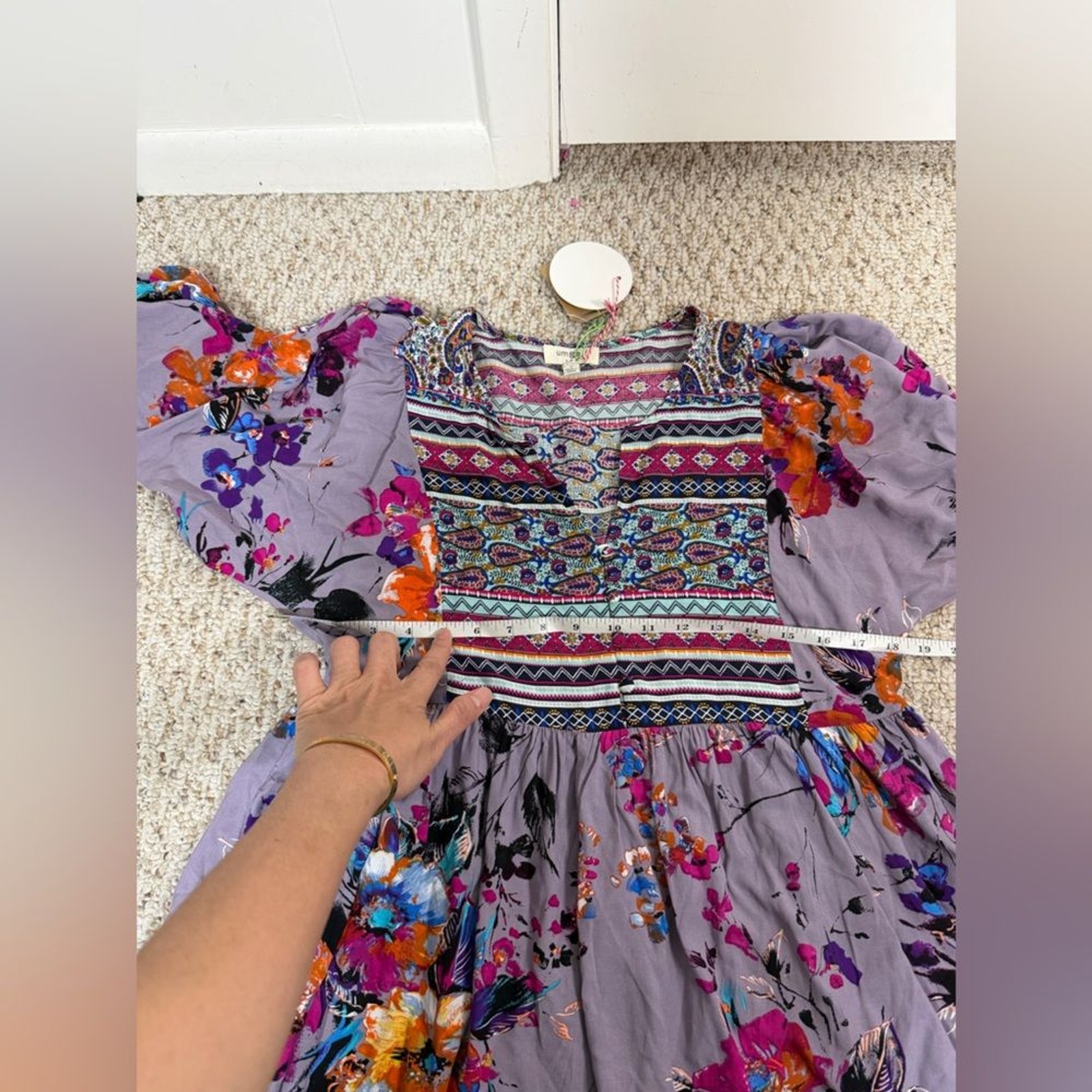 Umgee Multicolor Geometric Pattern mini dress siz… - image 8