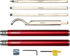 9 PCS Carbide Wood Lathe Turning Tool Set, Pen Turning tools, Including Swan Nec