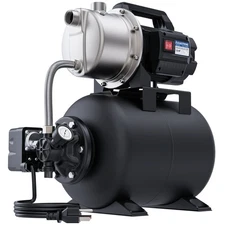 Aquastrong 1.6 HP Shallow Well Pump with Pressure Tank, 1320 GPH, 115V