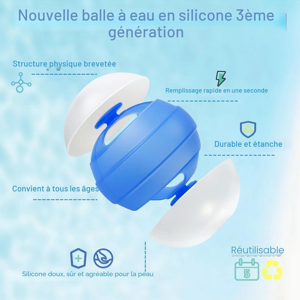 Bombe à Eau Réutilisable 12 PCS - Ballons Automatiques pour Enfants - Photo 4/4