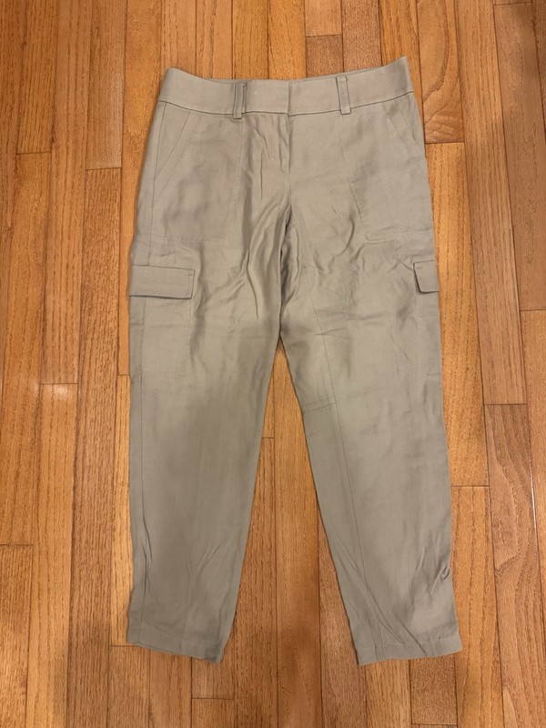 NWT Ann Taylor Petite Size 0P Beige 100% Lovell Cargo Pants