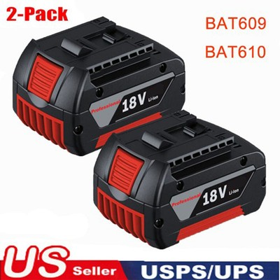 #ad 2PCS 18V Battery For Bosch 18V 6.0AH Li ion BAT609 BAT610G BAT618 GSR18V LI US # $51.99