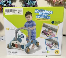 Multi Stage Baby Walker And Activity Gym- 3-N-1 Sit, Play And Learn To Walk- New