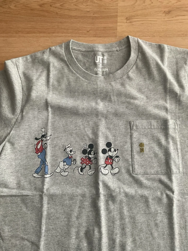 Tee shirt coton gris motifs Disney taille M marque Uniqlo neuf - Photo 2/2