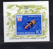 ROMANIA #2602 1976 INNBRUCK WINTER OLYMPICS MINT VF NH O.G S/S 